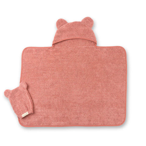 Bella tunno-Set Serviette à Capuche + Gant de Toilette Pastèque