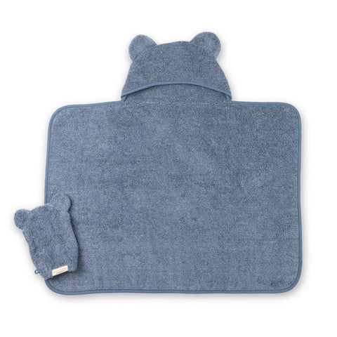 Bella Tunno-Set Serviette à Capuche + Gant de Toilette Pluie