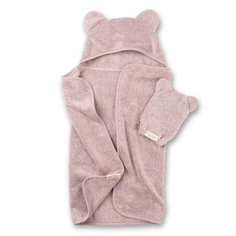 Bella Tunno-Set Hooded Towel + Washcloth Orchid