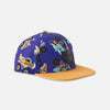 Casquette bleu imprimé camions