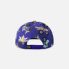 Casquette bleu imprimé camions