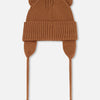 Bonnet en tricot brun pour bébé