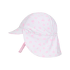 Chapeau de bain enfant Nina en rose avec motifs, idéal pour les journées ensoleillées à la plage.