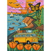 puzzle 500 pieces holiyay sur la route illustration d'un van, paysage côtier et nature