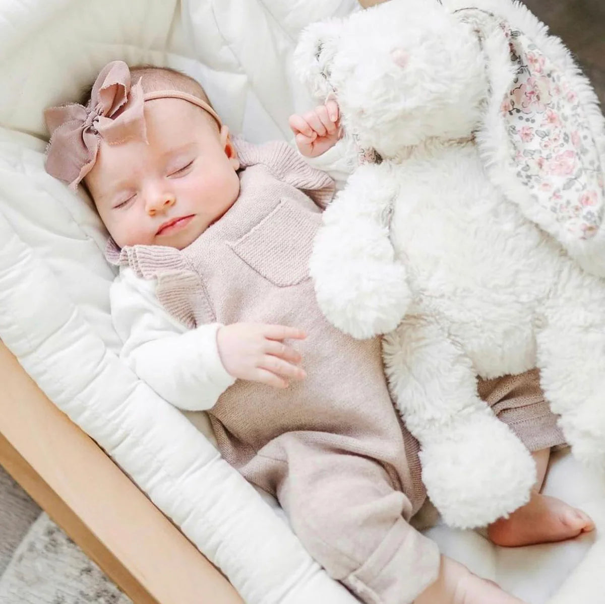 Mon Ami -Lapin en peluche fleuri - Bébé dodo