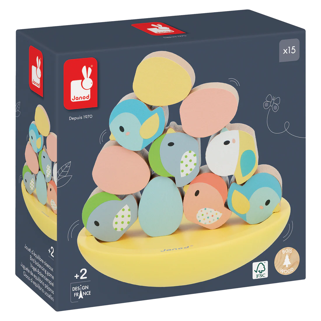 Janod-PURE: JEU D'ÉQUILIBRE OISEAUX