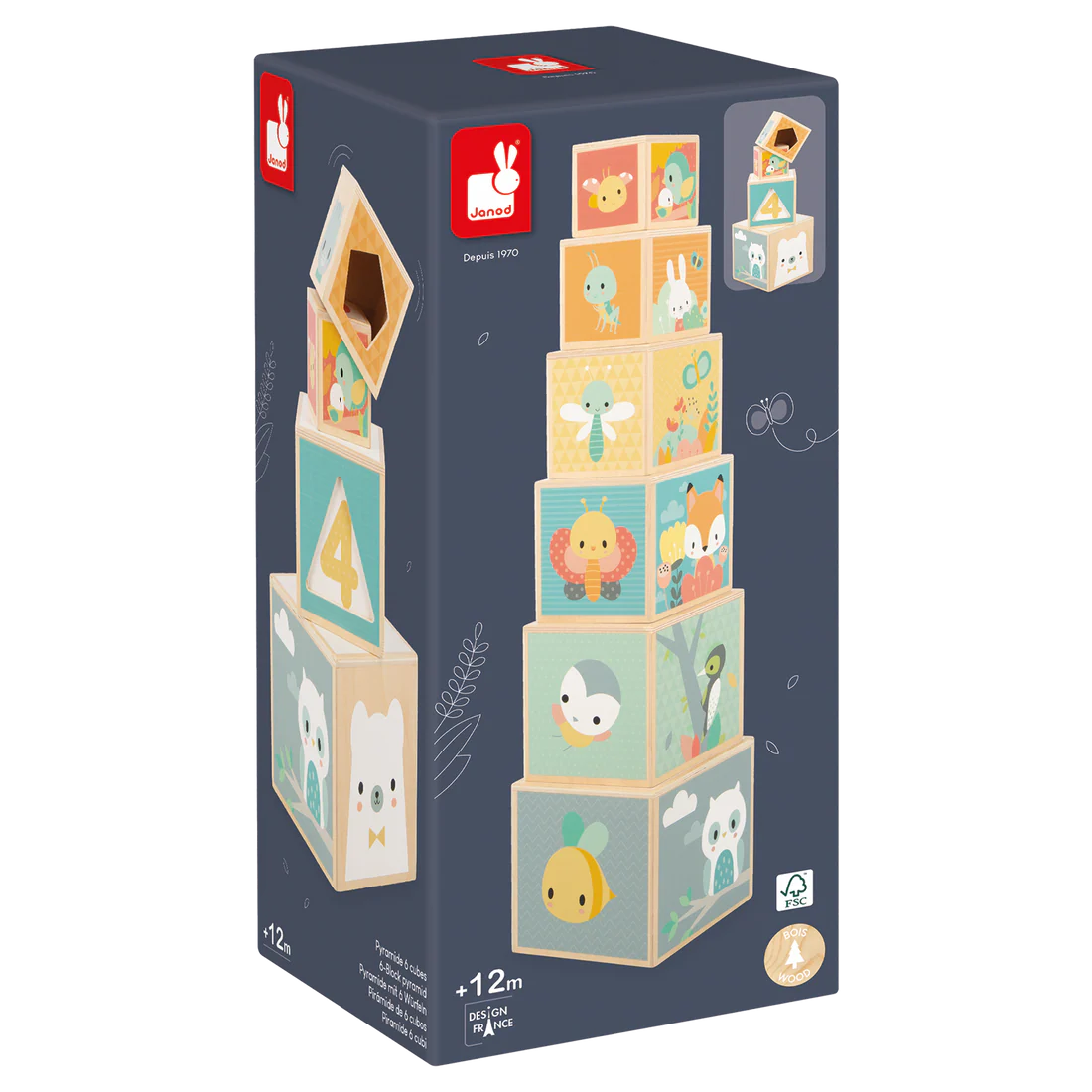 Janod-PURE: PYRAMIDE 6-BLOCS