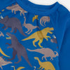 Tablier bleu imprimé dinosaures 2/6