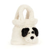 Jellycat Handbag (Rufferty Black & Cream Puppy)