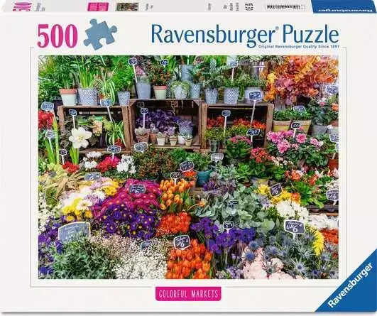 Ravensburger- Casse tete Marché de Fleurs 500 mcx