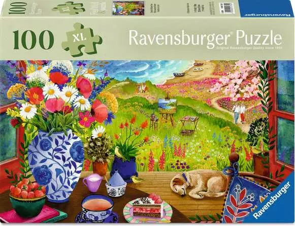 Ravensburger- Casse tete Vue sur la mer depuis la fenêtre 100 morceaux