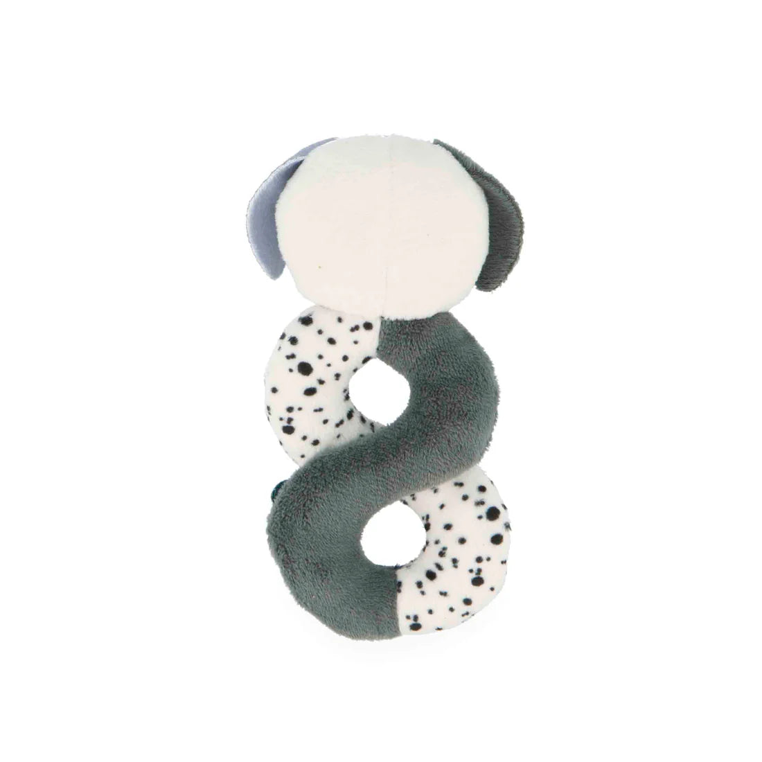 hochet chiot sensoriel en forme de huit, jouet doux pour l'éveil des bébés.