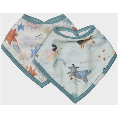 Loulou lollipop-Bandana bib set - Superhero dog