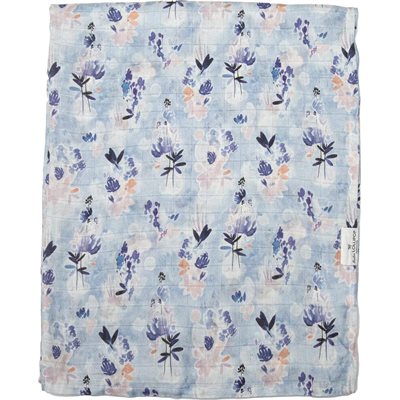 Loulou Lollipop-Bamboo Muslin - Floral Ink