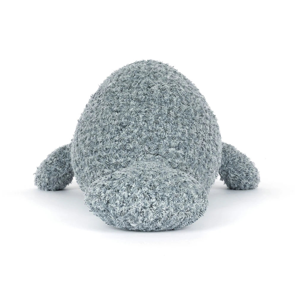 Derrière du Maffles lamantin Jellycat en peluche douce et texturée, idéal pour un cadeau