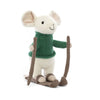 Jellycat- Souris de Noel en ski (Merry Mouse Skiing)