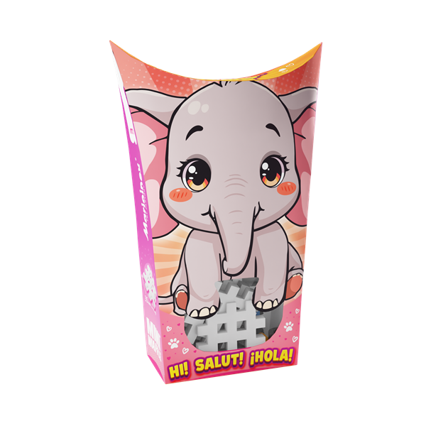 Mini Waffle - Pocket Animals: Elephant 25 pcs (fr-en)