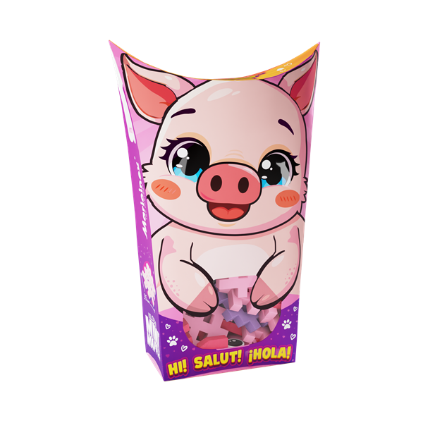 Mini Waffle - Pocket Animals: Pig 25 pcs (fr-en)