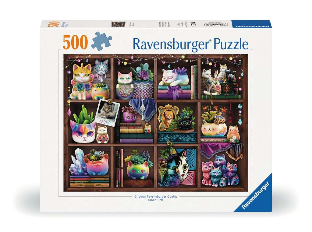 Ravensburger-cubby cats and succulents 500 morceaux