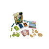 Unlock Kids histoire île d'émeraude : jeu de société avec cartes, énigmes et accessoires, ambiance aventure.