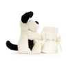 Jellycat-Bashful Black & Cream Puppy Soother