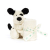 Jellycat-Bashful Black & Cream Puppy Soother