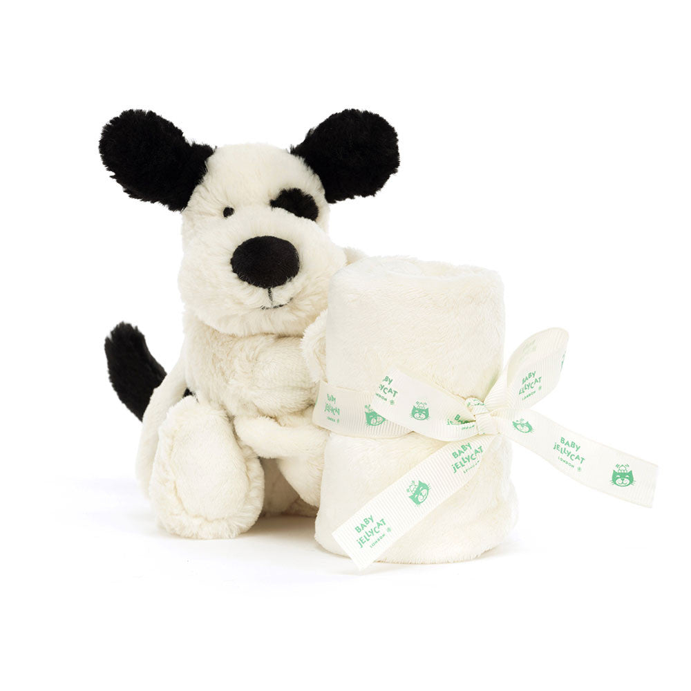 Jellycat-Bashful Black & Cream Puppy Soother