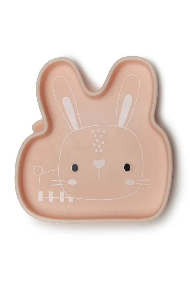 Loulou lolipop-assiette lapin rose