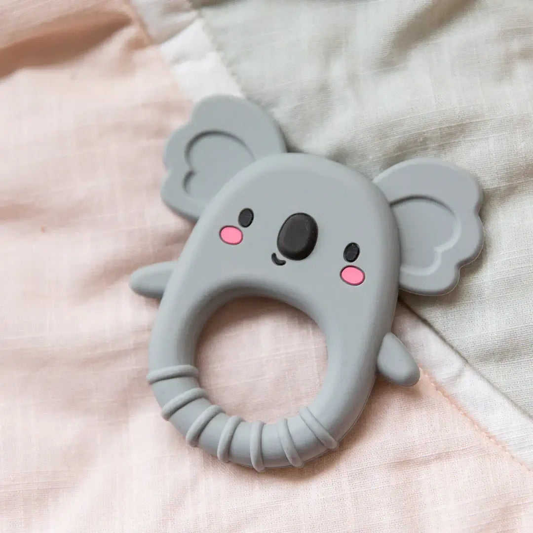 Anneau de dentition Koala en silicone | Jouet bébé apaisant 0-18 mois