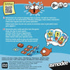 Image de la boîte du jeu de défausse à l'aveugle Bloops, incluant des cartes et des instructions.