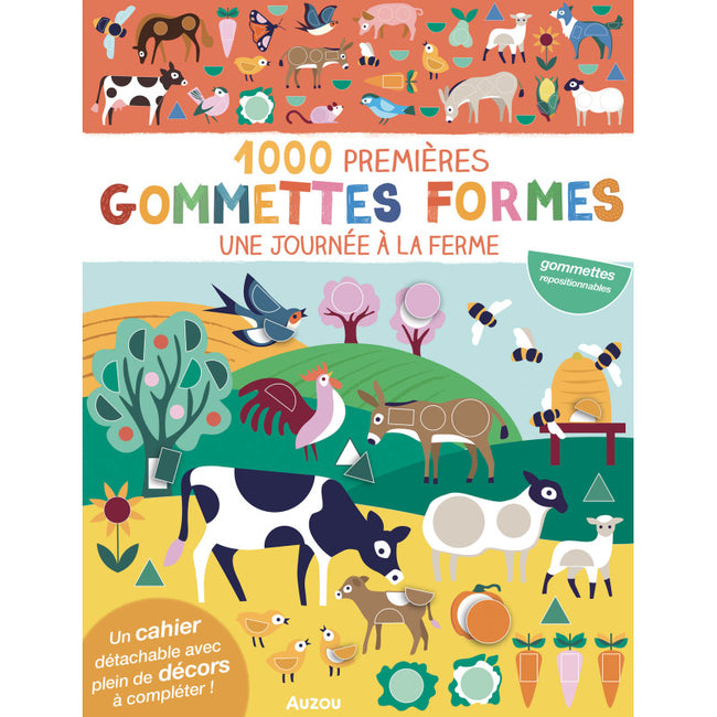 1000 premières gommettes formes : une journée à la ferme