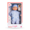 Poupon bébé câlin Corolle, adorable poupon de 30 cm, habillé en bleu ciel, idéal pour les enfants.