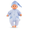 Poupon bébé câlin Corolle - Bébé Câlin Charmeur Bleu Ciel 30cm en pyjama rayé et bonnet.