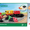 Ensemble cargo gemstone BRIO avec train et figurine, jeu éducatif pour enfants à partir de 3 ans.