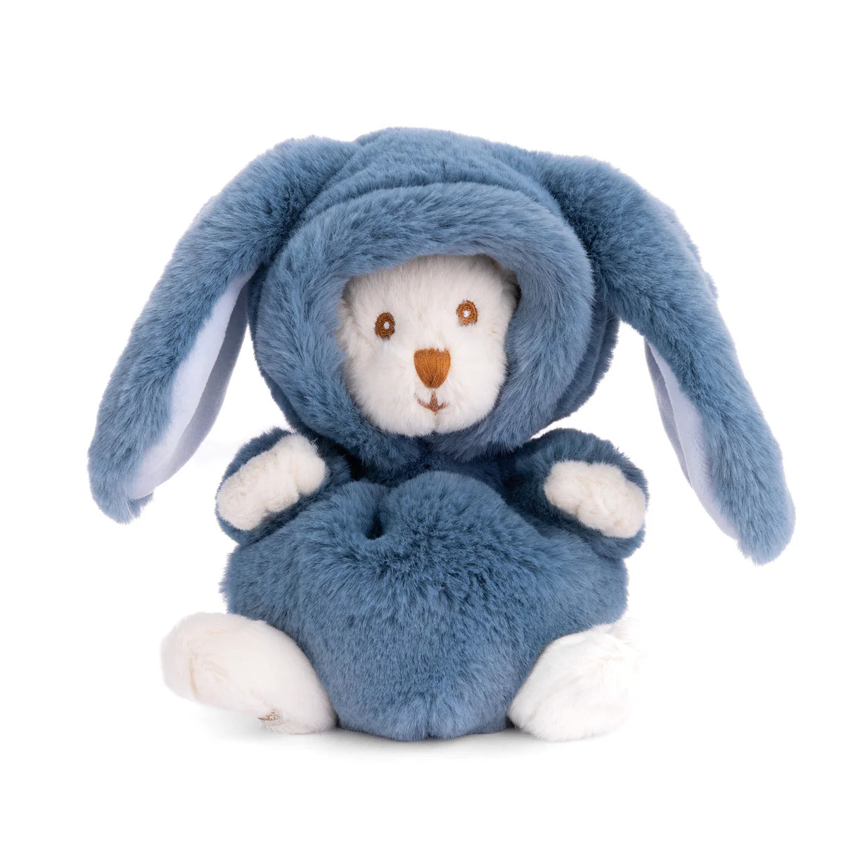 Peluche Colorful Ziggy - Fjord Blue, un compagnon doux en forme de lapin, parfait pour les câlins.