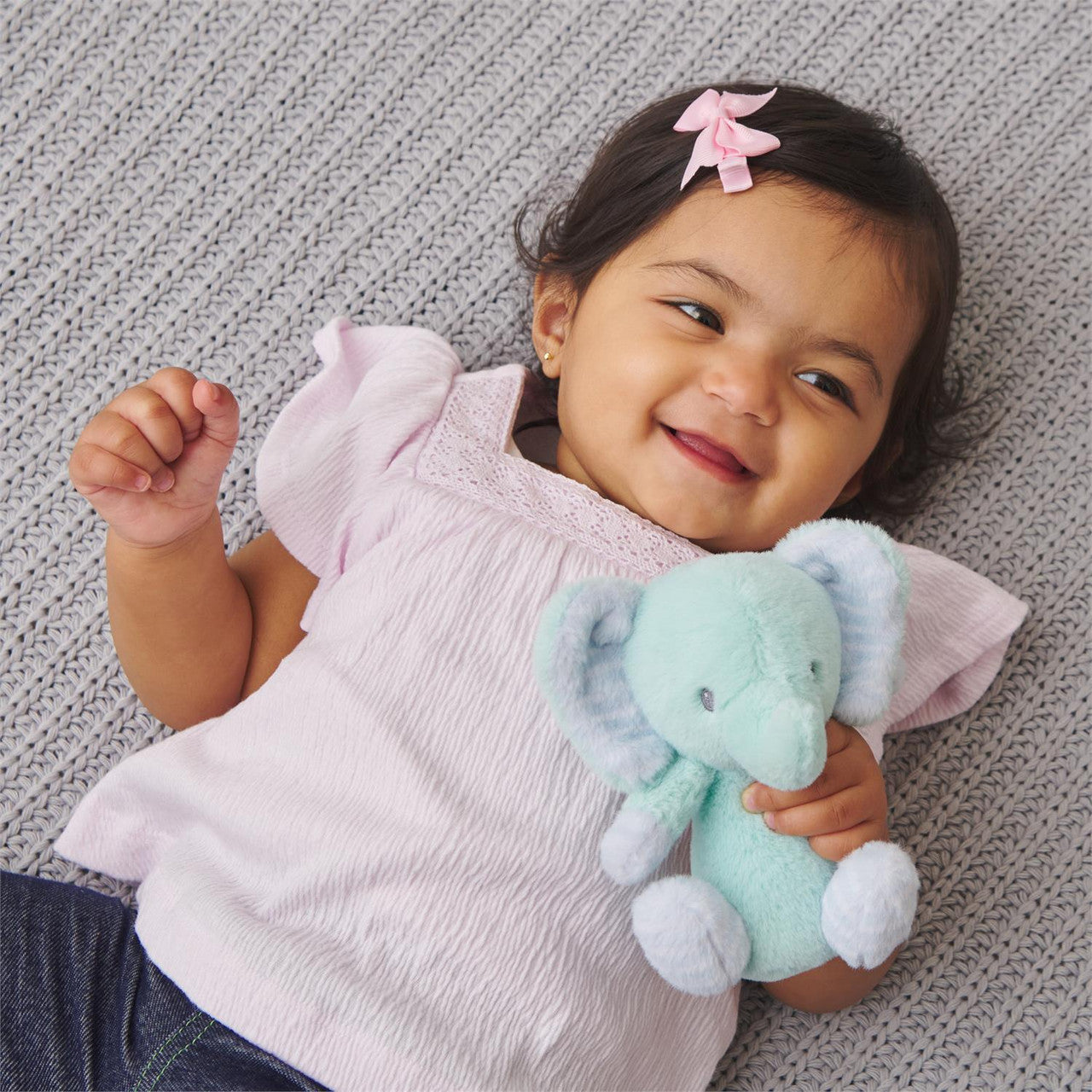 Baby GUND Safari Friends – Hochet éléphant en peluche pour bébé