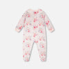 Pyjama une-pièce pour bébé en coton biologique imprimé fleurs roses