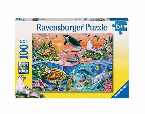 Ravensburger- Casse tête ocean coloré 100 morceaux