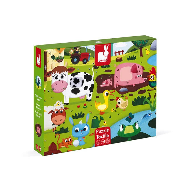 Janod tactil puzzle farm animals 20 pieces