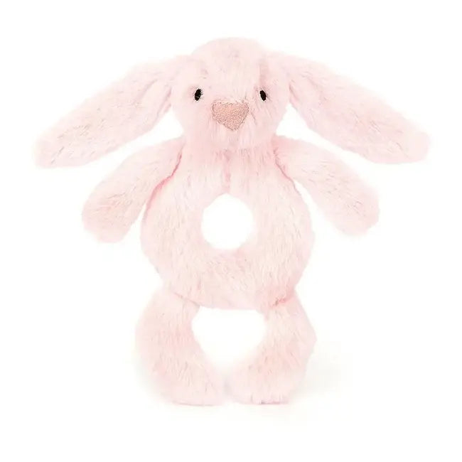 Bashful Pink Bunny Ring Rattle