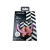 Anneau de dentition silicone rose avec étoiles, conçu pour apaiser les gencives des bébés. Parfait pour les petites mains.