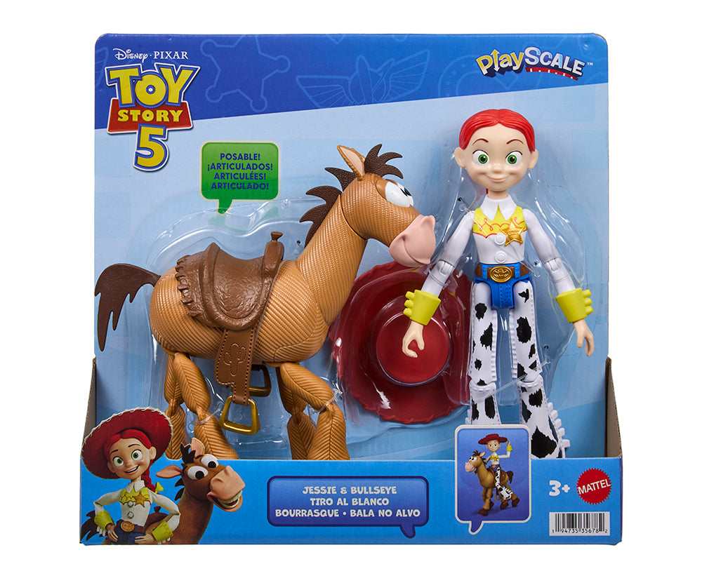 Jessie Bourrasque Toy Story 5 figurine avec Bourrasque en emballage