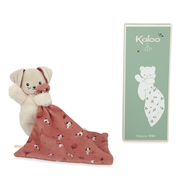 Kaloo - Toutou-Doudou Carré Douceur, Chien Brique