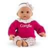 poupon bébé Câlin Maria 30 cm avec pull rose, pantalon à fleurs et bandeau