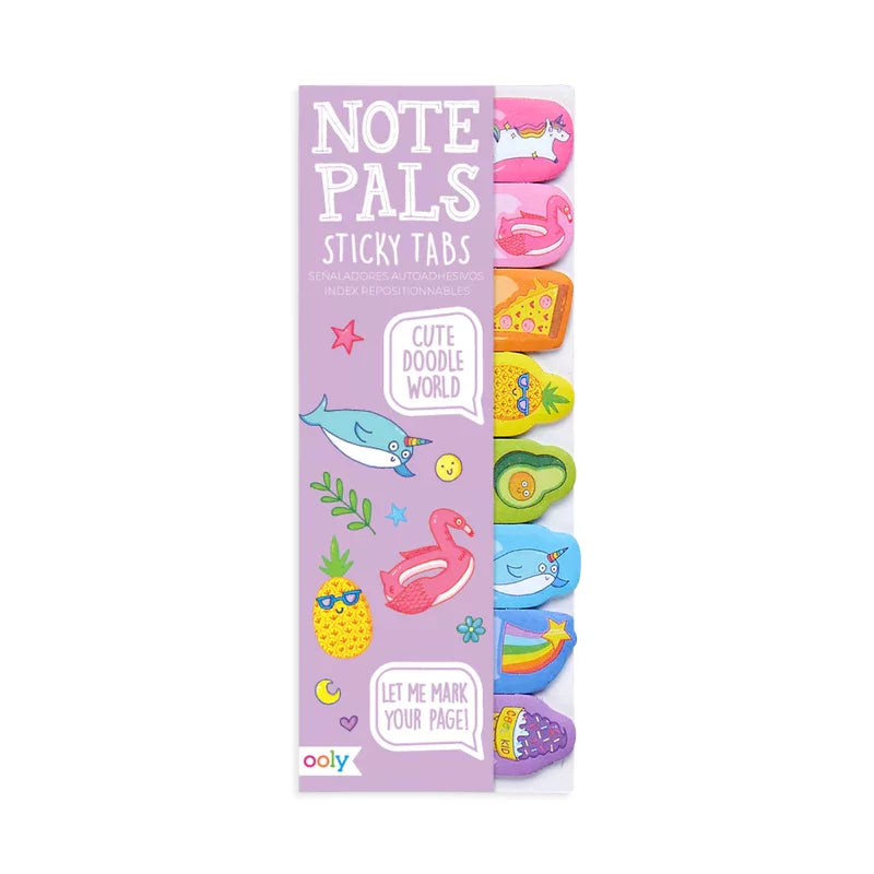 Note Pals Sticky Tabs - Cute Doodle World