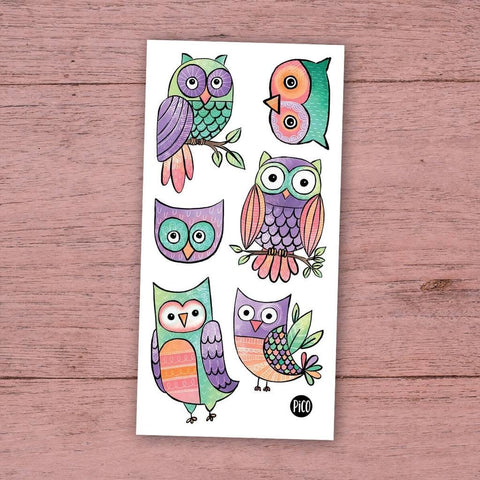 Pico Tatoo - Temporary Tattoos, Owls