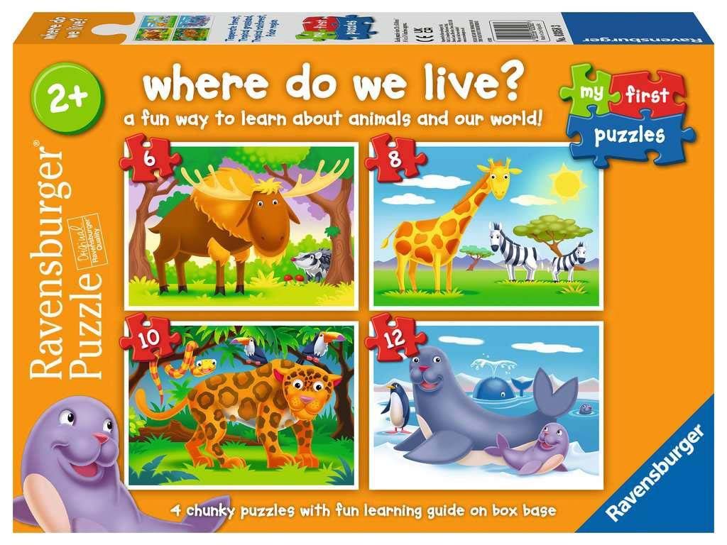 4 puzzles evolutifs animaux