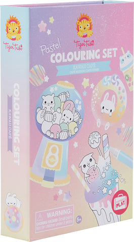 Tiger Tribe Pastel Coloring Set - Kawaii Cafe