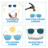 lunettes de soleil Urban Xplorer avec lentilles polarisées, flexibles, et strat de soutien, protection UV 400.