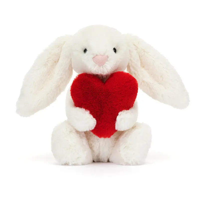 Jellycat Little red love heart bashful bunny